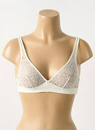 Soutien-gorge tissage dentelle haut soutien-gorge emboitant beige LOU femme