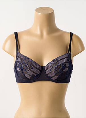 Soutien-gorge effet matière satinée haut soutien-gorge emboitant bleu LOU femme