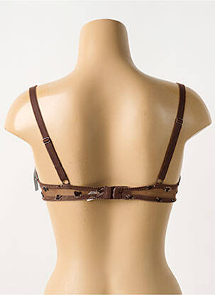 Soutien-gorge légère et transparente haut soutien-gorge emboitant marron LOU femme