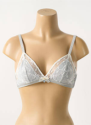 Soutien-gorge légère et transparente gris BARBARA femme