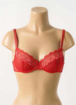 Soutien-gorge légère et transparente haut soutien-gorge emboitant rouge BARBARA femme