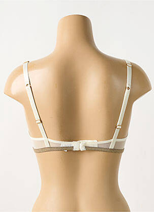 Soutien-gorge effet matière satinée haut soutien-gorge balconnet blanc BARBARA femme