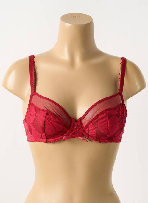Soutien-gorge légère et transparente haut soutien-gorge emboitant rouge BARBARA femme