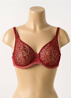 Soutien-gorge légère et transparente haut soutien-gorge emboitant rouge EMPREINTE femme
