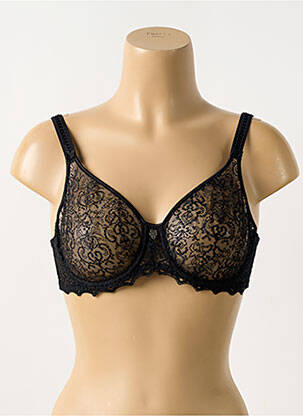 Soutien-gorge broderie haut soutien-gorge emboitant noir EMPREINTE femme
