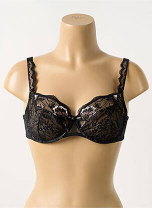 Soutien-gorge légère et transparente haut soutien-gorge emboitant noir EMPREINTE femme
