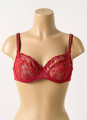Soutien-gorge légère et transparente haut soutien-gorge emboitant rouge EMPREINTE femme
