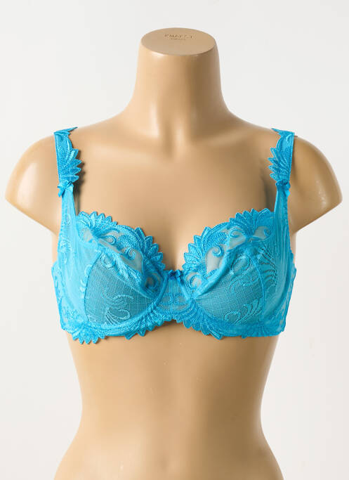 Soutien-gorge légère et transparente haut soutien-gorge emboitant bleu EMPREINTE femme