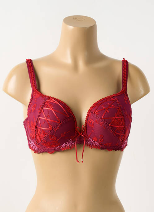 Soutien-gorge effet matière satinée haut soutien-gorge moulé violet EMPREINTE femme