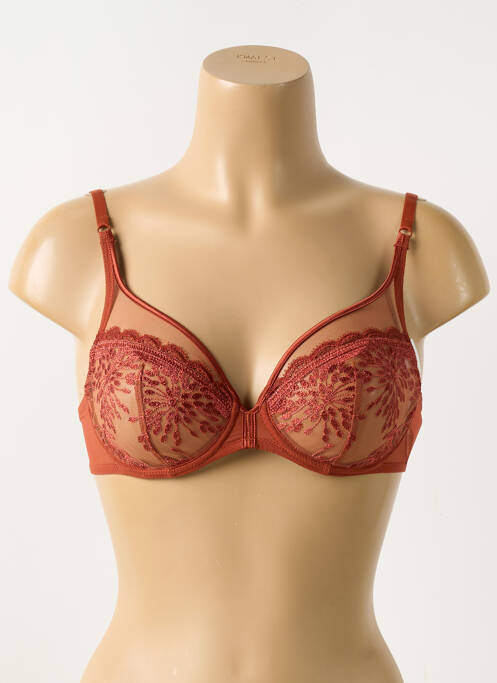 Soutien-gorge légère et transparente haut soutien-gorge emboitant marron SIMONE PERELE femme