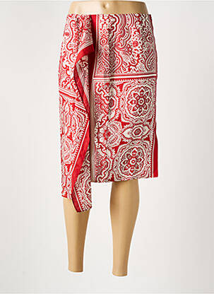 Jupe mi-longue taille normale rouge CHLOÉ STORA femme