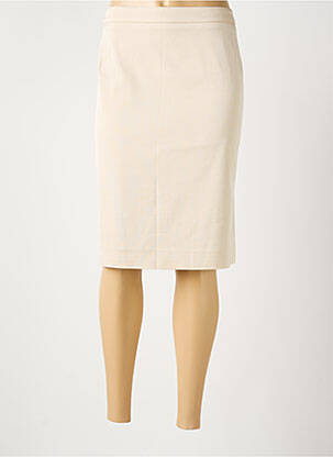 Jupe mi-longue taille à pinces beige DEVERNOIS femme