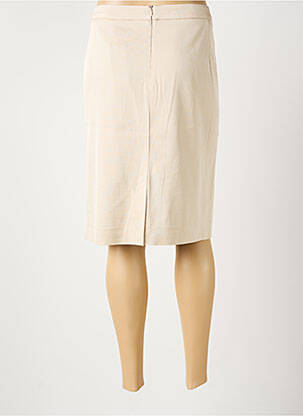 Jupe mi-longue taille à pinces beige DEVERNOIS femme
