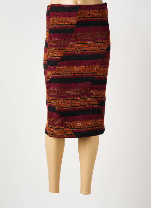 Jupe mi-longue orange MANIGANCE pour femme