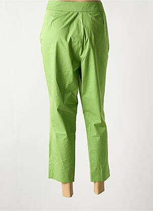Pantalon 7/8 taille à pinces taille normale vert DEVERNOIS femme