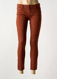 Jeans coupe slim taille basse taille basse marron ACQUAVERDE femme