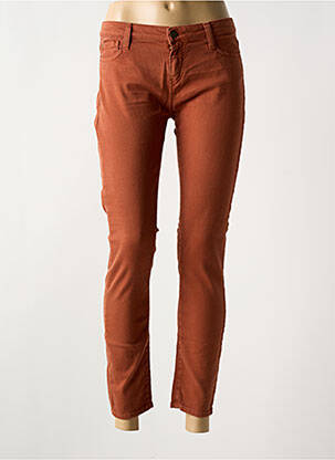 Jeans coupe slim taille basse taille basse marron ACQUAVERDE femme