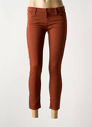 Jeans coupe slim taille basse taille basse marron ACQUAVERDE femme