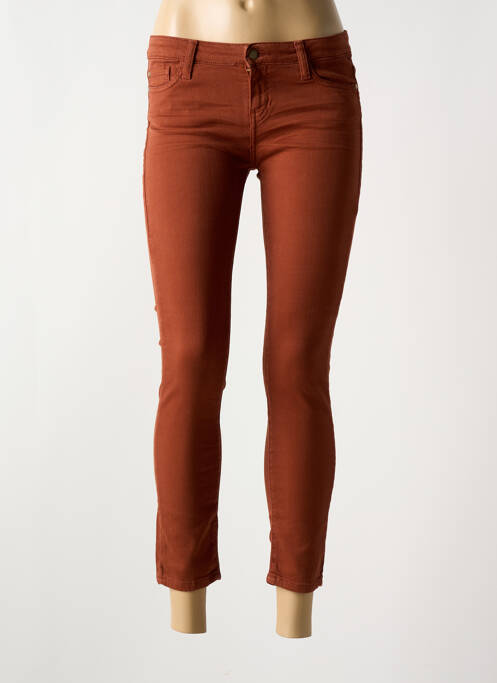 Jeans coupe slim marron ACQUAVERDE pour femme