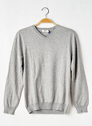 Pull stretch manches longues gris CYRILLUS garçon