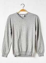 Pull stretch manches longues gris CYRILLUS garcon