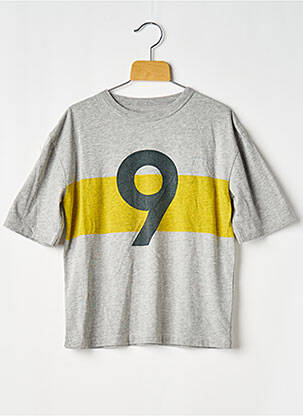 T-shirt stretch manches courtes gris BELLEROSE garçon