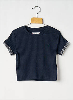 T-shirt coupe cintrée manches courtes bleu TOMMY HILFIGER fille