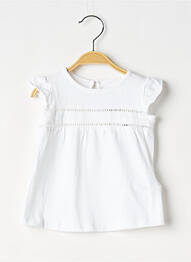 T-shirt fermeture boutonnée au dos manches courtes blanc CHICCO fille
