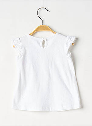 T-shirt fermeture boutonnée au dos manches courtes blanc CHICCO fille