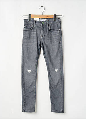 Jeans skinny effet usé délavé taille ajustable gris PEPE JEANS garçon