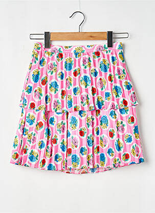Jupe courte coupe évasée rose MANOUSH femme