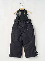 Pantalon droit poches taille élastique noir DEGRE7 enfant