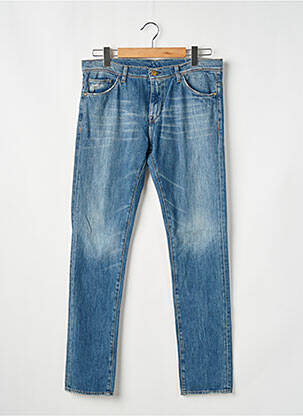 Jeans coupe slim effet usé délavé taille normale bleu ACQUAVERDE femme