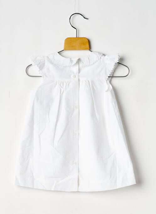 Robe mi-longue blanc CYRILLUS pour fille