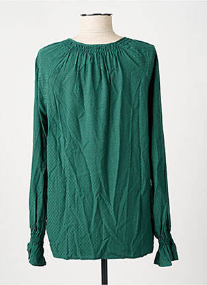 Blouse col rond manches longues vert CYRILLUS femme