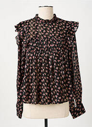 Blouse imprimé fleurs manches longues noir SCOTCH & SODA femme