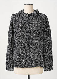 Chemisier coupe cintrée manches longues noir SEE U SOON femme