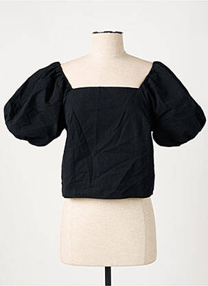 Top col carré manches courtes noir LEVI'S femme