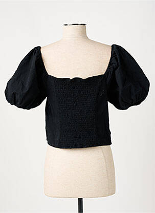 Top col carré manches courtes noir LEVI'S femme