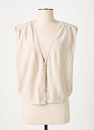 Gilet manches courtes beige BA&SH pour femme