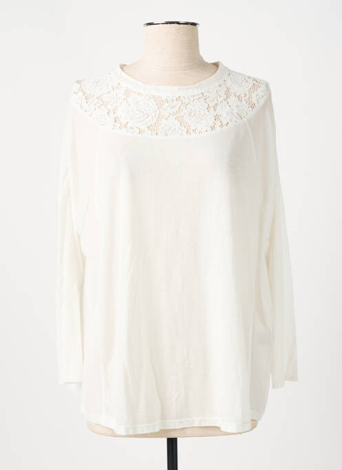Top tissage jersey manches longues beige ZAPA femme