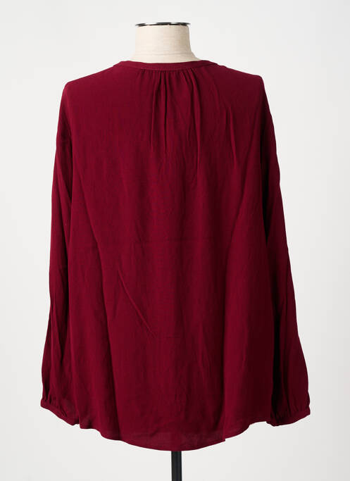 Blouse col rond manches longues rouge PABLO femme