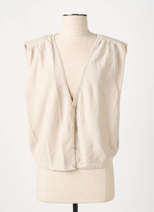 Gilet manches courtes beige BA&SH pour femme
