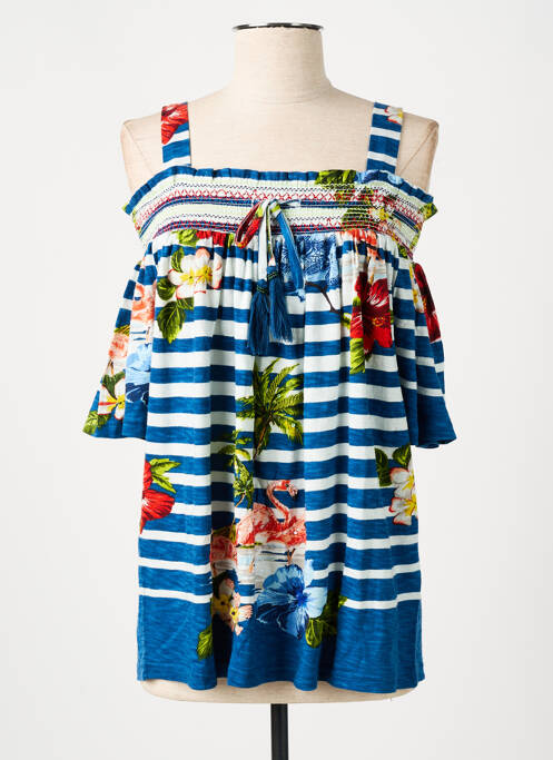 Top bleu DERHY pour femme