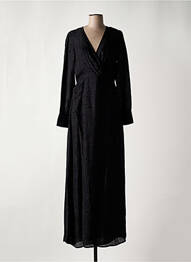 Robe longue manches longues manches longues noir SCOTCH & SODA femme