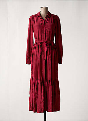 Robe longue manches longues manches longues rouge STELLA FOREST femme