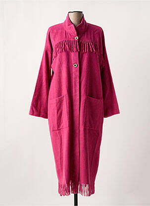 Manteau long coupe cintrée sans capuche rose LE CHAT femme