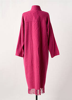 Manteau long coupe cintrée sans capuche rose LE CHAT femme