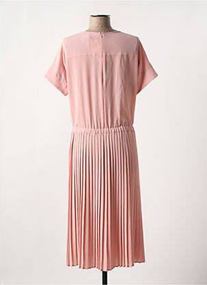 Robe mi-longue coupe fluide manches courtes rose GERARD DAREL femme
