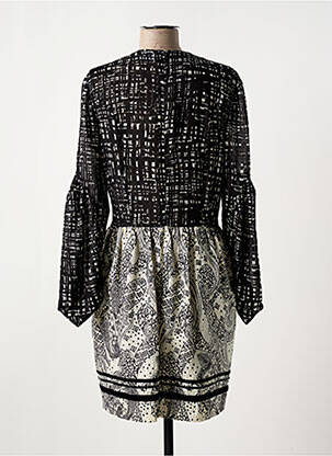 Robe courte fermeture zippée au dos manches longues noir PASCAL MILLET femme
